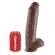 King Cock 11\" Cock Brown With Balls 28 CM