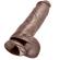 King Cock 11\" Cock Brown With Balls 28 CM