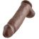 King Cock 12\" Cock Brown With Balls 30.48  CM