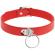 Coquette Hand Crafted Choker Fetish - Red