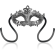 Ohmama Masks Venetian Eyemask - Silver