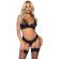 Leg Avenue Three Pieces Set One Size - Black