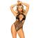 Leg Avenue Cut Out Strappy Bodysuit One Size - Black