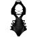 Leg Avenue Cut Out Strappy Bodysuit One Size - Black