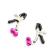 Ohmama Fetish Double Bells Nipple Clamps - Pink