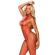 Leg Avenue Racer Neck Bodystocking One Size - Red