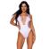 Leg Avenue Racerback Thong Bodysuit One Size - White