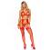 Leg Avenue Four Pieces Set Bra, G-String, Garter Belt & Wrist Cuffs One Size - Red