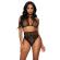 Leg Avenue Two Pieces Set Halter Crop Top & Thong Panty Panty One Size