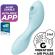 Satisfyer Curvy Trinity 5 Air Pulse Stimulator & Vibrator - Blue