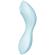 Satisfyer Curvy Trinity 5 Air Pulse Stimulator & Vibrator - Blue