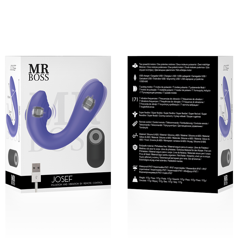 Mr Boss Josef Pulsation & Vibration Remote Control For Couples