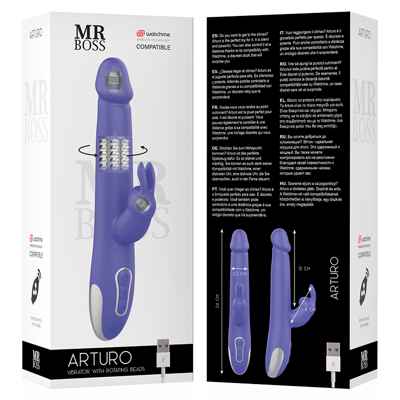 Mr Boss Arturo Vibrator & Rotator Watchme Wireless Technology Compatible