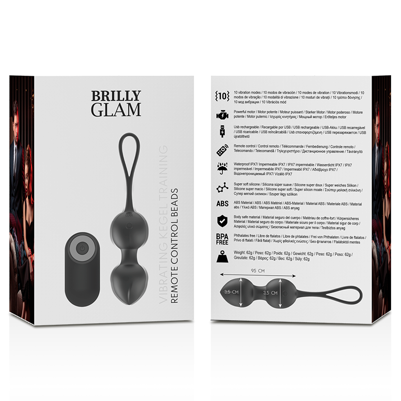 Brilly Glam Vibrating Kegel Beads Remote Control