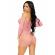 Leg Avenue Heart Net Mini Dress One Size - Pink