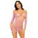 Leg Avenue Heart Net Mini Dress One Size - Pink