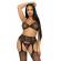 Leg Avenue Three Pieces Set Bra, String and Stocking One Size - Black