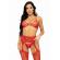 Leg Avenue Three Pieces Set Bra, String and Stocking One Size - Red