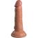 King Cock Elite 6 Inch Dual Density Vibrating Cock Flesh Brown