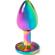 Secret Play - Metal Butt Plug Rainbow Small Size 7 CM