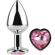 Secret Play - Metal Butt Plug Fuchsia Heart Small Size 7 CM