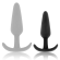 Black&silver - Hansel Silicone Loop Anal Plug Size S