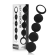 Black&silver - Lennon Silicone Anal Beads 15 CM