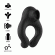 Black&silver - Cock Ring Vibrating & Licking Silicone Rechargeable Black