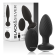 Black&silver - Wells Anal Plug Silicone Remote Control