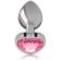 Intense - Metal Aluminum Anal Plug Heart Pink Size S