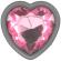 Intense - Metal Aluminum Anal Plug Heart Pink Size M