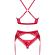 Obsessive - Lacelove Three Pieces Set Red