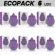 Ecopack 6 Units - Intense Violet Clit Stimulating 10 Vibrations Purple