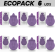 Ecopack 6 Units - Intense Violet Clit Stimulating 10 Vibrations Purple