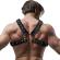 Fetish Submissive Attitude - Crossed Chest Harness With Studs Eco Leather Men