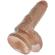 King Cock - Realistic Penis With Balls 13.2 CM Caramel