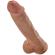 King Cock - Realistic Penis With Balls 19.8 CM Caramel