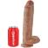 King Cock - Realistic Penis With Balls 22.6 CM Caramel