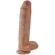 King Cock - Realistic Penis With Balls 22.6 CM Caramel