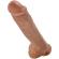 King Cock - Realistic Penis With Balls 22.6 CM Caramel