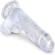 King Cock Clear - Realistic Penis With Balls 10.1 CM Transparent