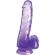 King Cock Clear - Realistic Penis With Balls 13.5 CM Purple