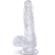 King Cock Clear - Realistic Penis With Balls 13.5 CM Transparent