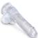 King Cock Clear - Realistic Penis With Balls 13.5 CM Transparent