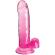 King Cock Clear - Realistic Penis With Balls 15.2 CM Pink