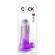 King Cock Clear - Realistic Penis With Balls 15.2 CM Purple