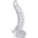 King Cock Clear - Realistic Curved Penis With Balls 16.5 CM Transparent