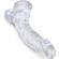 King Cock Clear - Realistic Curved Penis With Balls 16.5 CM Transparent