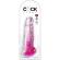 King Cock Clear - Realistic Penis With Balls 16.5 CM Pink