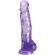 King Cock Clear - Realistic Penis With Balls 16.5 CM Purple